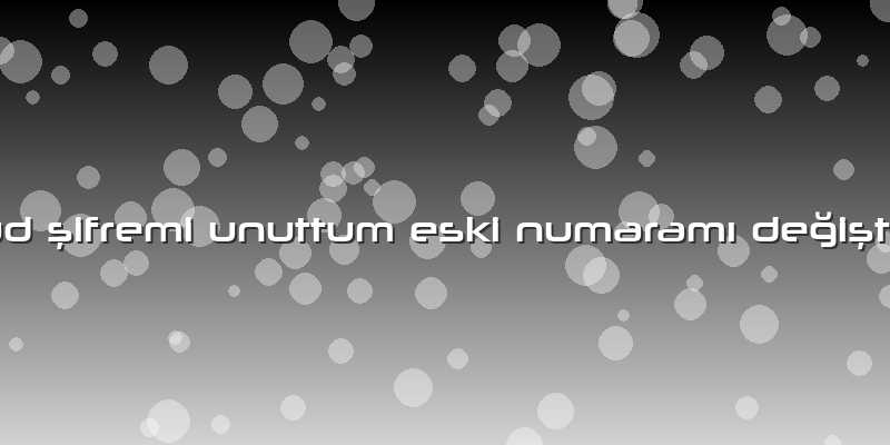 Icloud şifremi Unuttum Eski Numaramı Değiştirdim